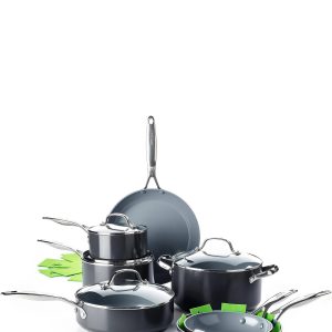 Green Pan Pan Set, Nonstick, Ceramic, Healthy - MadeInUSA