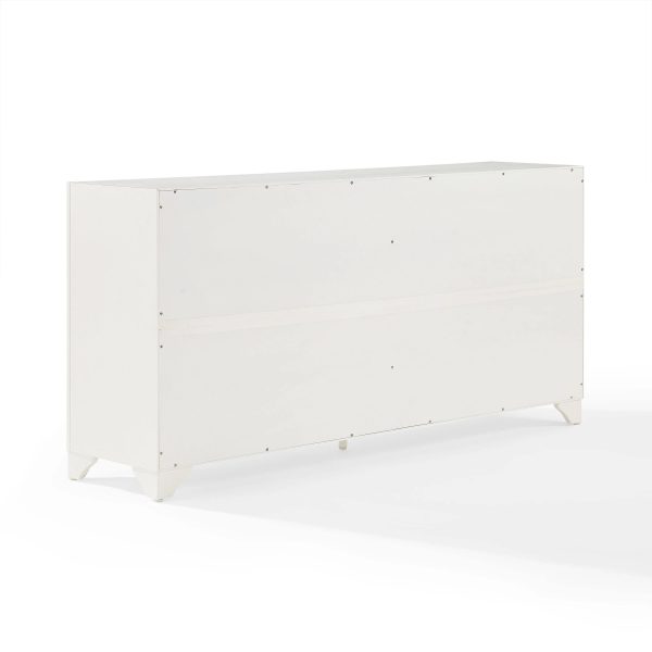 Crosley Tara Distressed White Sideboard - MadeInUSA - Image 4