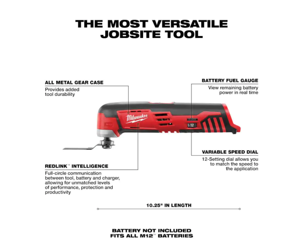 Milwaukee 242620 M12 12Volt LithiumIon Cordless Oscillating MultiTool ToolOnly - MadeInUSA - Image 4