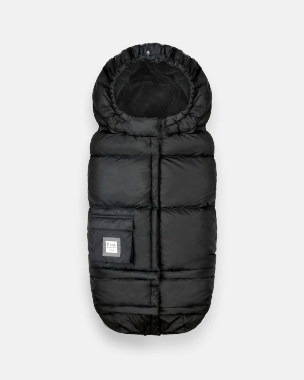 7AM Enfant Blanket 212 Evolution Footmuff - Black Plush - MadeInUSA