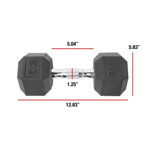 30lb Coated Dumbbell, Pair - MadeInUSA