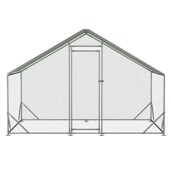 Ufurpie Large Metal Chicken Coop,Walk-in Chicken Run,Galvanized Wire Poultry Chicken Hen Pen Cage,Rabbits Duck Cages with Waterproof and Anti-Ultraviolet Cover for Outside - MadeInUSA - Image 3