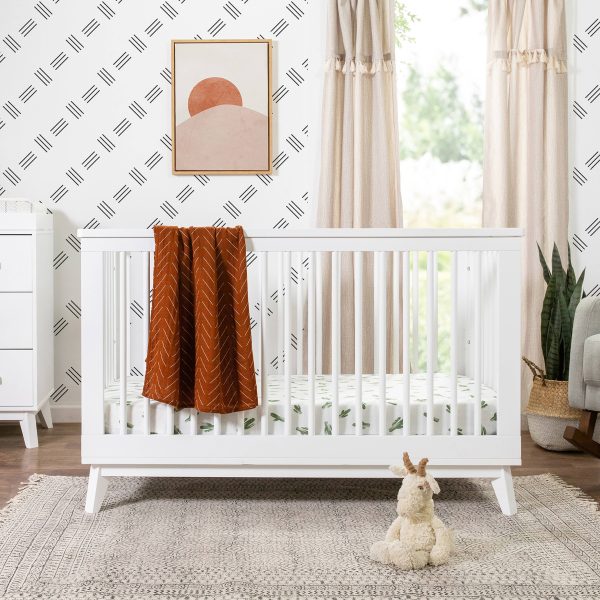 Babyletto Scoot 3-in-1 Convertible Crib with Toddler Bed Conversion Kit - Natural Walnut - MadeInUSA - Image 3