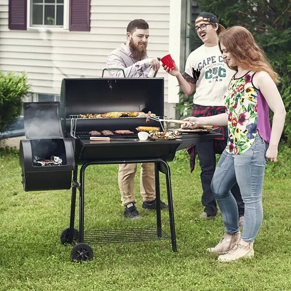 Royal Gourmet 30 CC1830S Charcoal Grill with Offset Smoker - MadeInUSA - Image 10