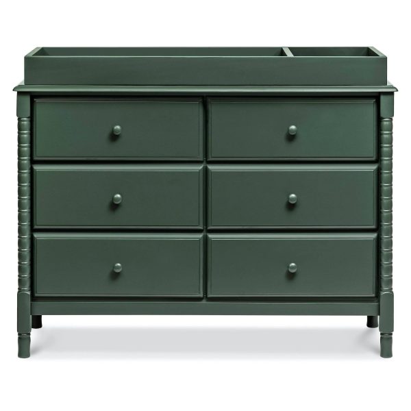 DaVinci Jenny Lind Spindle 6 Drawer Dresser - Forest Green - MadeInUSA