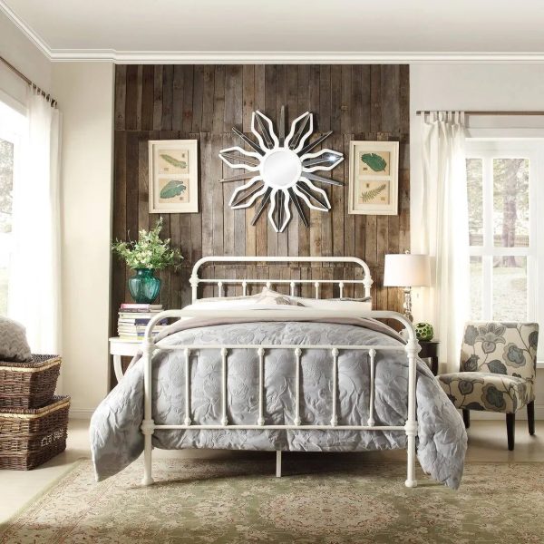 Cortes Standard Bed Color: Off-White, Size: Full - MadeInUSA - Image 4