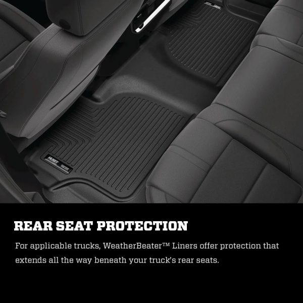 Husky Liners 98201 Combo Front & Back Weatherbeater Floor Liners, Black - MadeInUSA - Image 3