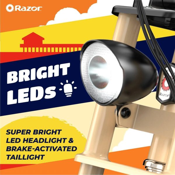 Razor Rambler 16 36V Seated Electric Scooter, Up to 15 MPH, Retro Style Minibike for Teen & Adult - MadeInUSA - Image 10