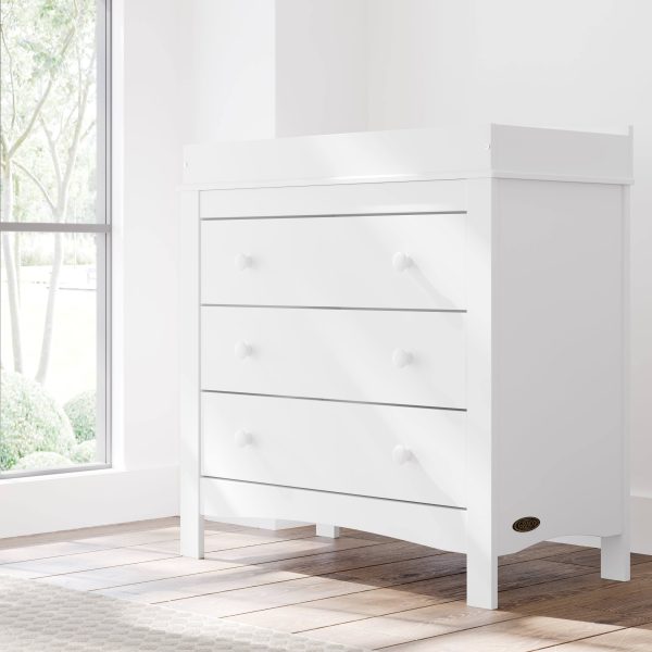 Graco Noah 3-Drawer Chest Dresser with Changing Topper, White - MadeInUSA - Image 11