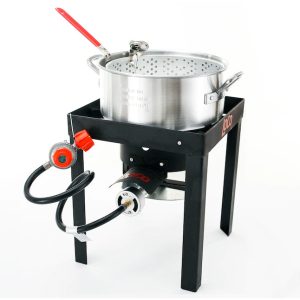 LoCo COOKERS LCFF 10Quart Deep Fryer, Silver - MadeInUSA