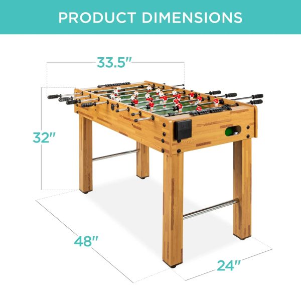 Best Choice Products 48" Foosball Table Competition Sized Soccer Arcade Game Room - MadeInUSA - Image 3