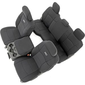 Rough Country 91043 Neoprene Front Rear Seat Covers for 2019-2022 Ram 2500 - MadeInUSA