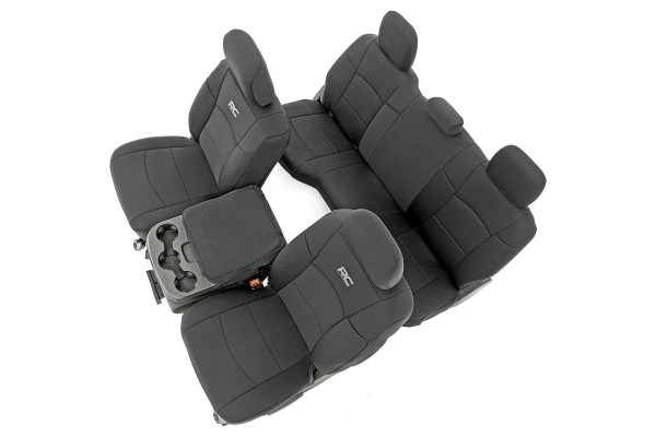 Rough Country 91043 Neoprene Front Rear Seat Covers for 2019-2022 Ram 2500 - MadeInUSA