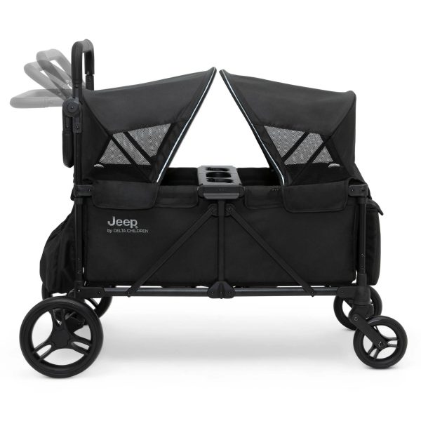 Jeep Evolve Stroller Wagon by Delta Children - Black - MadeInUSA - Image 3