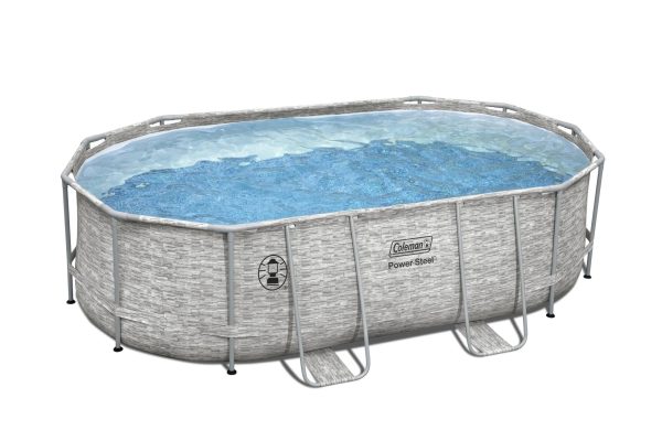 Coleman Power Steel Frame 16' x 10' x 48" Oval Pool Set - MadeInUSA