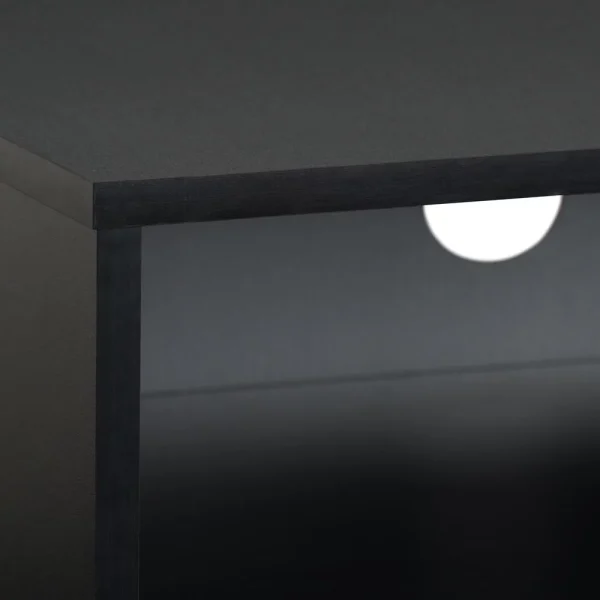 CorLiving Hollywood 3-Shelf Engineered Wood TV Stand for TVs up to 85"in Black - MadeInUSA - Image 3