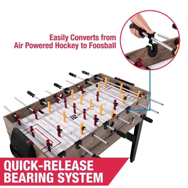 MD Sports 48 Combo Air Powered Hockey, Foosball, and Billiard Game Table - MadeInUSA - Image 7