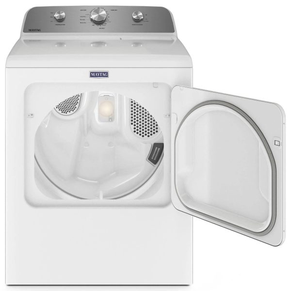 Maytag - 7.0 Cu. ft. Electric Dryer with Wrinkle Prevent - White - MadeInUSA - Image 9