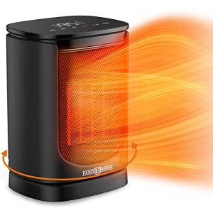 Space Heater, 1500W Fast Heating Portable Heater, PARIS RH?NE Electric Ceramic Heater, 3 Modes, 12h Timer, 70Oscillating Heater with Tipover Overheating Protection for Office Bedroom Indoor use - MadeInUSA