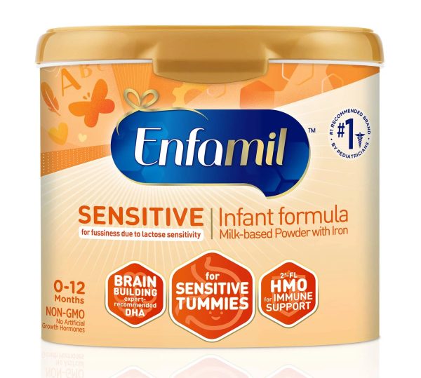 Enfamil NeuroPro Sensitive Baby Formula with MFGM & DHA, 29.4 oz Powder Refill Box - Formulated for Lactose Sensitivity (4 Pack) - MadeInUSA