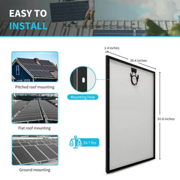320 Watt Monocrystalline Solar Panel2pack,4pack, 6pack, 8pack, and 10pack available. - MadeInUSA - Image 5