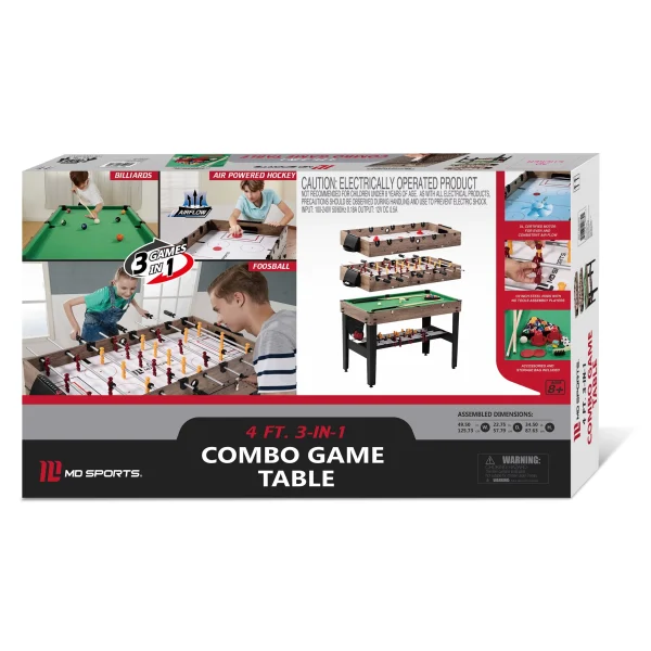 MD Sports 48 Combo Air Powered Hockey, Foosball, and Billiard Game Table - MadeInUSA - Image 12