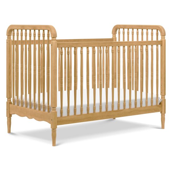 Namesake Liberty 3-in-1 Convertible Spindle Crib with Toddler Bed Conversion Kit - Honey - MadeInUSA