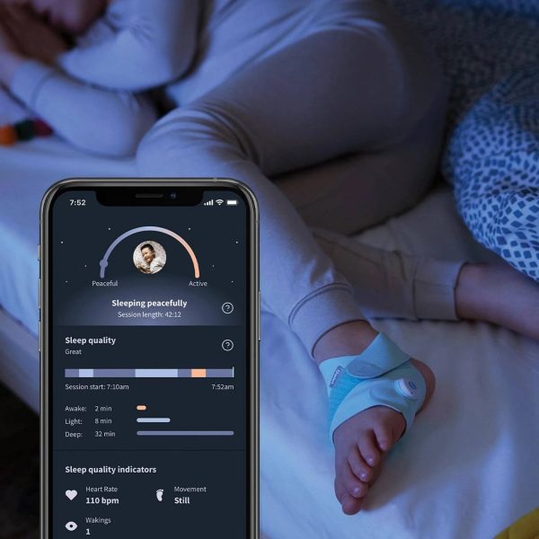 Owlet Dream Sock Plus Baby Monitor - Mint - MadeInUSA - Image 4