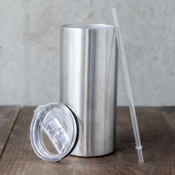 MakerFlo Case of 25, 30 Oz Thick Fatty Tumblers, Stainless Steel Mugs for Crafting, Silver - MadeInUSA - Image 5