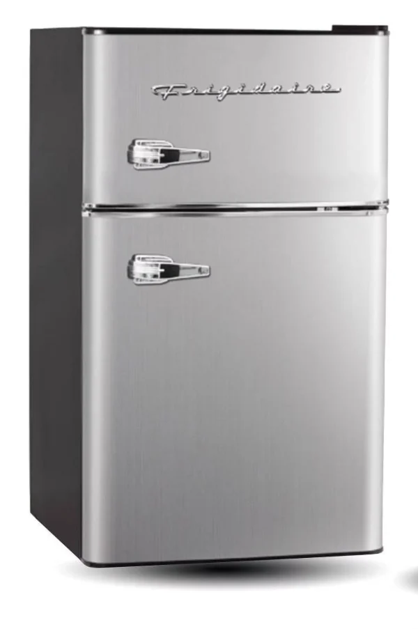 Frigidaire, 3.1 CU FT. Capacity 2 Door Compact Refrigerator with Chrome Trim , EFR391, Platinum - MadeInUSA