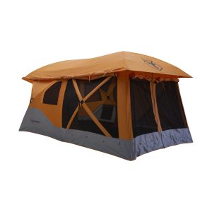 Gazelle T4 Plus 8 Person Portable Pop Up Camping Hub Orange Tent - MadeInUSA