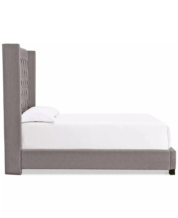 Monroe II Upholstered King Bed, Created for Macy's - Grey - MadeInUSA - Image 2
