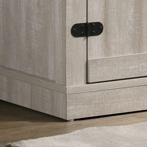 Dusty Gray 58"Wide TV Stand with 2 Open Shelves and 2 Cabinets - MadeInUSA - Image 4
