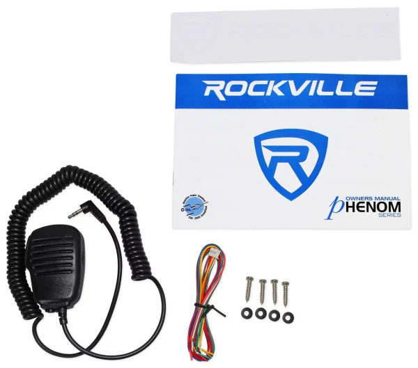 Rockville RXM-F3 1600 Watt Marine/Boat 4 Channel Amplifier Amp+PA Microphone - MadeInUSA - Image 7
