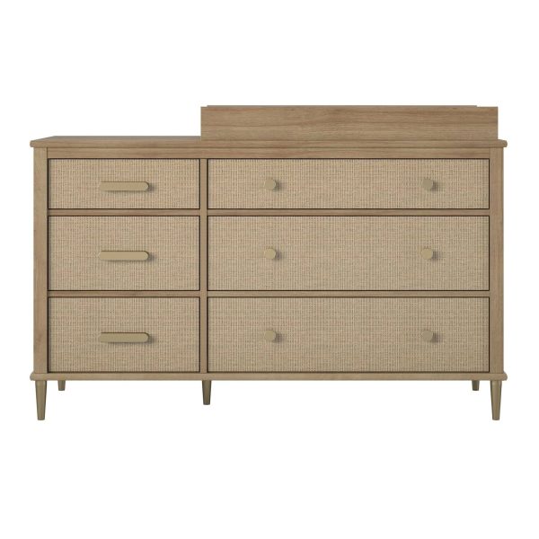Little Seeds Shiloh Wide 6 Drawer Convertible Dresser and Changing Table - MadeInUSA - Image 8