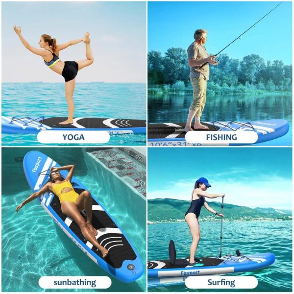 Fbsport 11ft Inflatable Paddle Board Sup, 6'' Thick W/Paddling Fins PU - MadeInUSA - Image 11