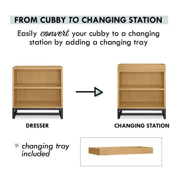 DaVinci Ryder Convertible Cubby Changer & Bookcase - Honey - MadeInUSA - Image 3