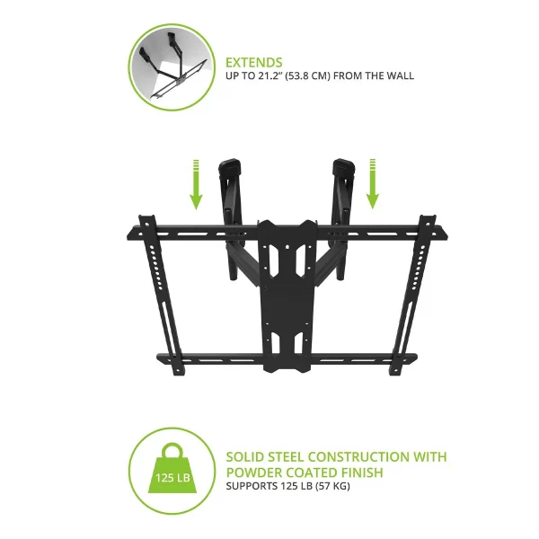 Kanto PDC650 Full Motion Corner Mount for 37"- 70"TV - MadeInUSA - Image 6