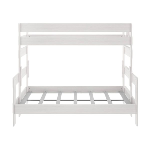 Max and Lily Farmhouse Twin XL Over Queen Bunk Bed - Barnwood Brown - MadeInUSA - Image 2