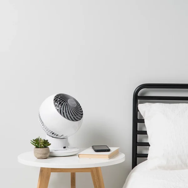 Woozoo SC15T Remote Controlled Compact Globe Oscillating Circulating Fan, White - MadeInUSA - Image 2