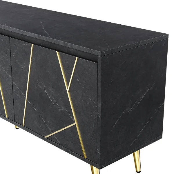 Modern TV Stand for 65"TV, Media Console Table, with Large Storage Cabinet - MadeInUSA - Image 6