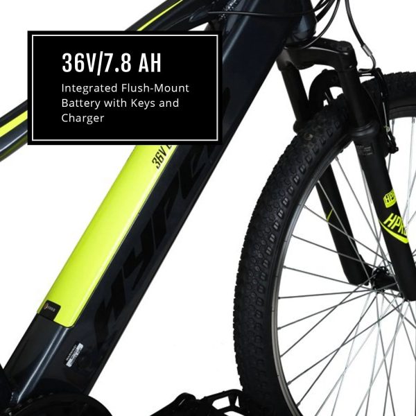 Hyper Bicycles E-Ride Electric Pedal Assist Mountain Bike, 26in, Black - MadeInUSA - Image 9