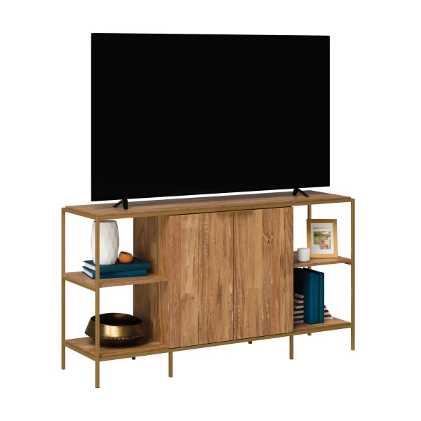 Sauder International Lux Modern TV Stand, for TVs up to 65", Sindoori Mango Finish - MadeInUSA - Image 2