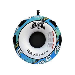 Blade 54 Inch 1 Rider Inflatable Boat Towable Water Ski Tube w/ 4 Handles, Blue - MadeInUSA