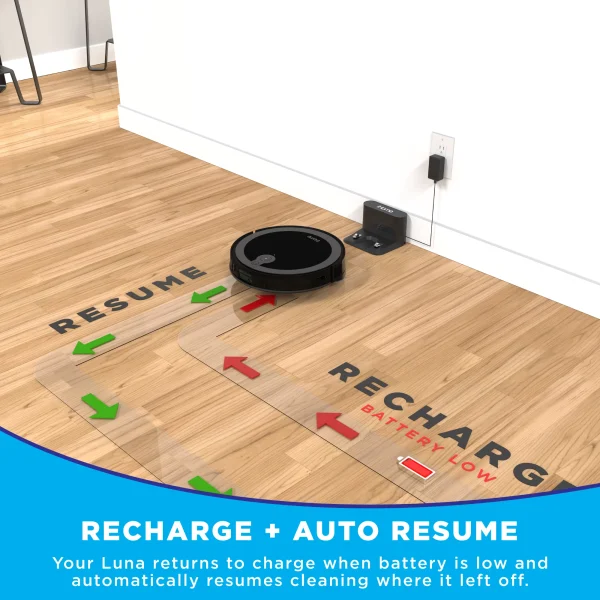 iHome AutoVac Luna 2-in-1 Front LIDAR Robot Vacuum and Vibrating Mop, Strong Suction - MadeInUSA - Image 8