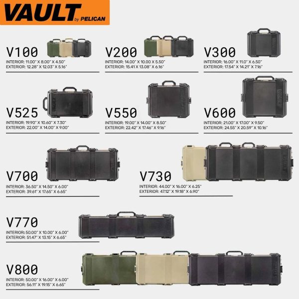 Pelican V525 Vault Rolling Case with Padded Dividers, Black - MadeInUSA - Image 2