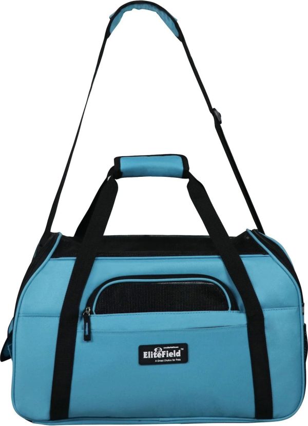 EliteField SoftSided AirlineApproved Pet Carrier Bag, Sky Blue - MadeInUSA - Image 6
