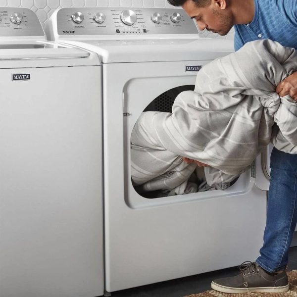 Maytag - 7.0 Cu. ft. Electric Dryer with Wrinkle Prevent - White - MadeInUSA - Image 10