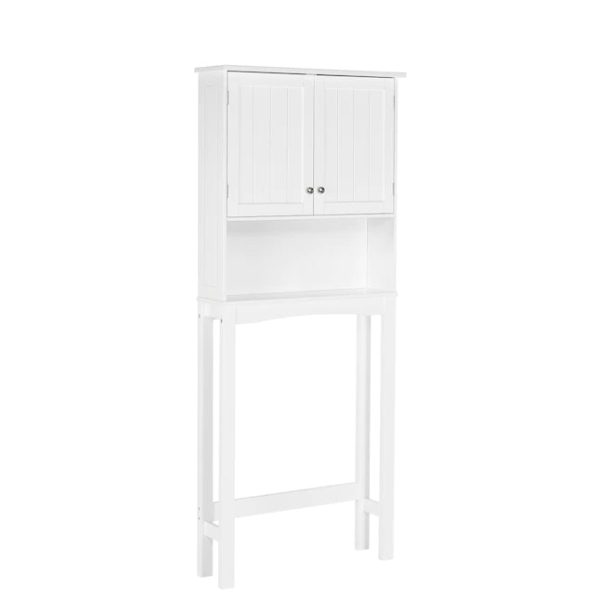 RiverRidge Ashland 27.44in W x 64.88in H x 7.81in D White OvertheToilet Storage - MadeInUSA - Image 8