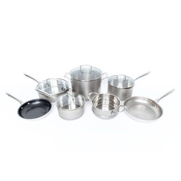 Cuisinart 11-Piece Professional Cookware Set, Stainless Steel - MadeInUSA - Image 2